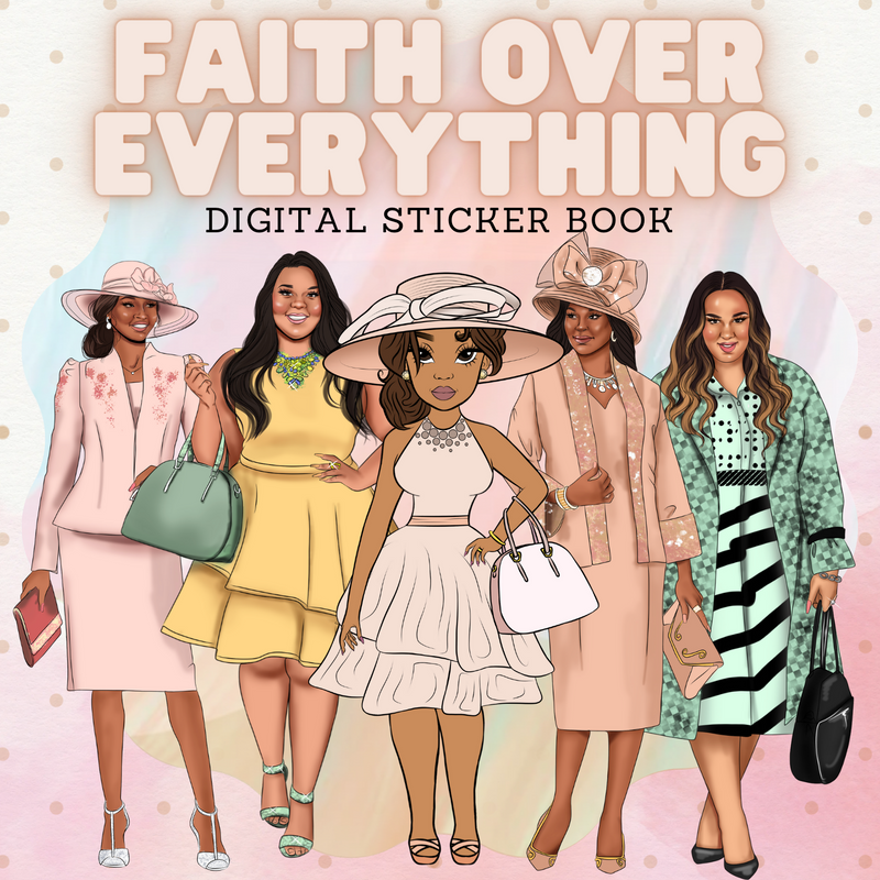 Faith Over Everything Digital Sticker Book
