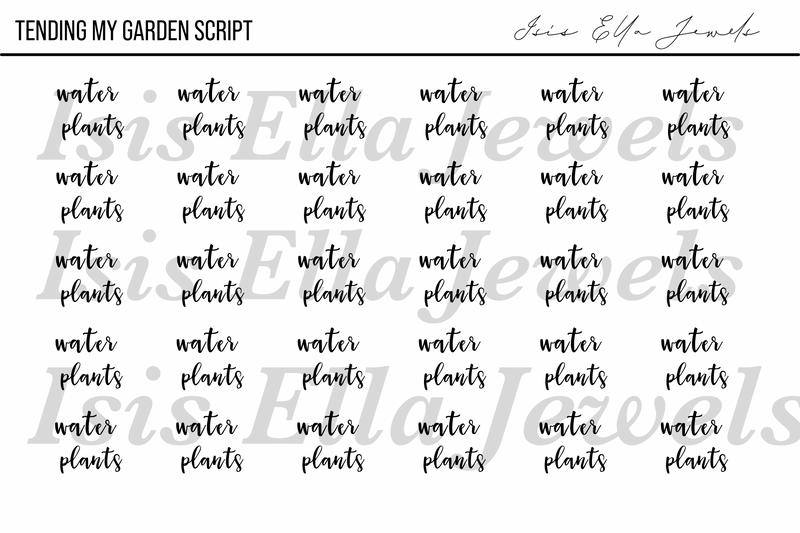 Tending My Garden (Water Plants) Script