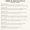 Write It, Love It, Live It Workshop