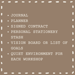 Write It, Love It, Live It Workshop