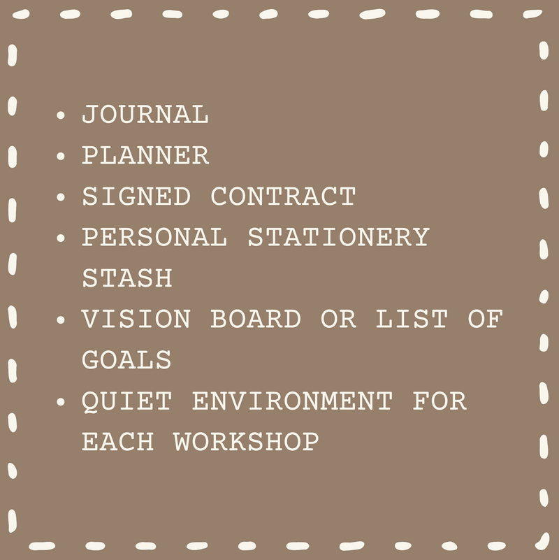 Write It, Love It, Live It Workshop