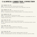 Calmness, Correction, Connection Workshop