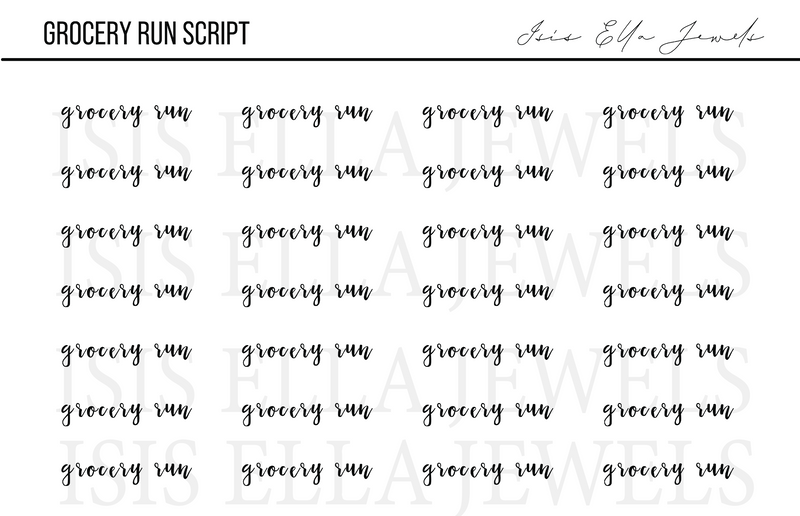 Grocery Run Script