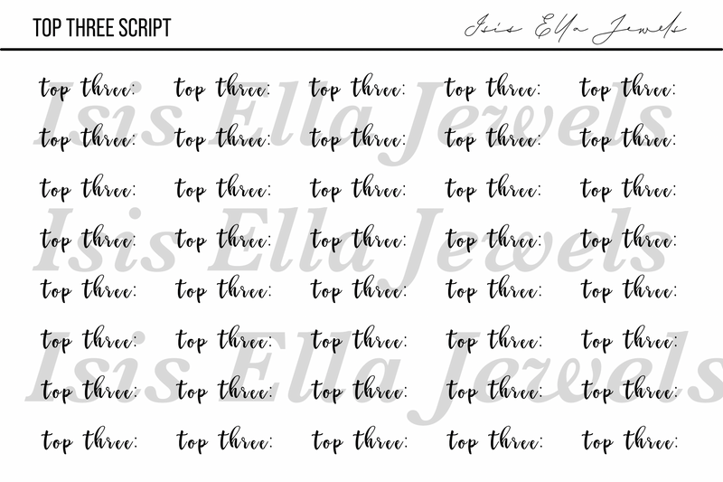 Top Three Script