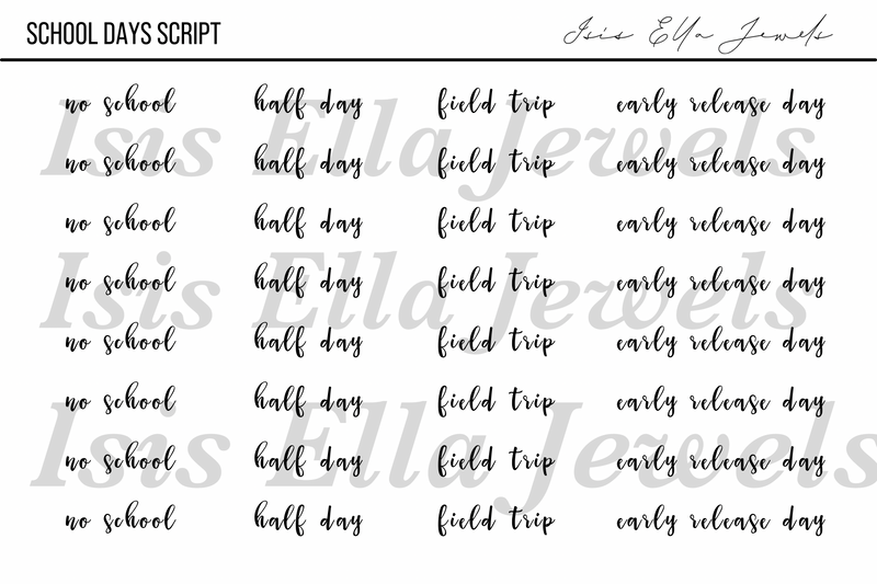 School Days Script