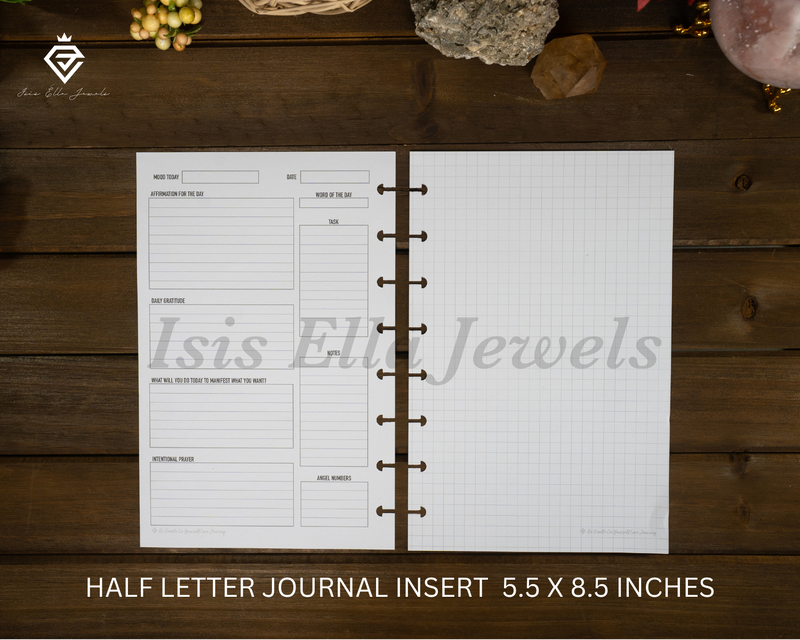 Half Letter Journal Insert